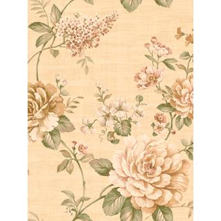 Seabrook Designs HE50907 Heritage Acrylic Coated Floral Wallpaper